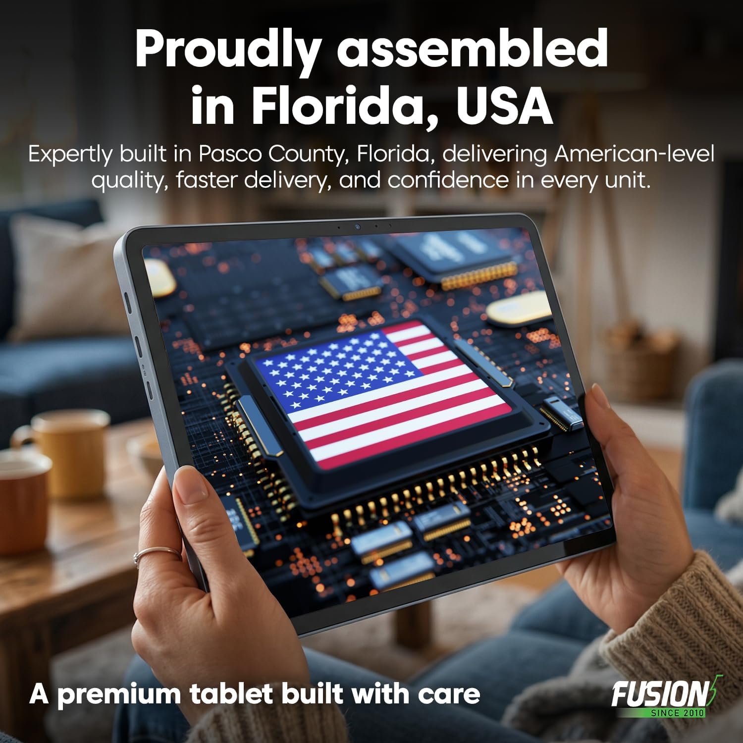 Fusion5 2026 Version 12" 2K Display Windows 11 Tablet PC with Stylus Pen - Built in USA - 12GB DDR5 RAM 512GB SSD, 13th Gen CPU, 12 inch Windows Tablet Computer, Built-in Fan, Fast Charging, Metallic - Image 2