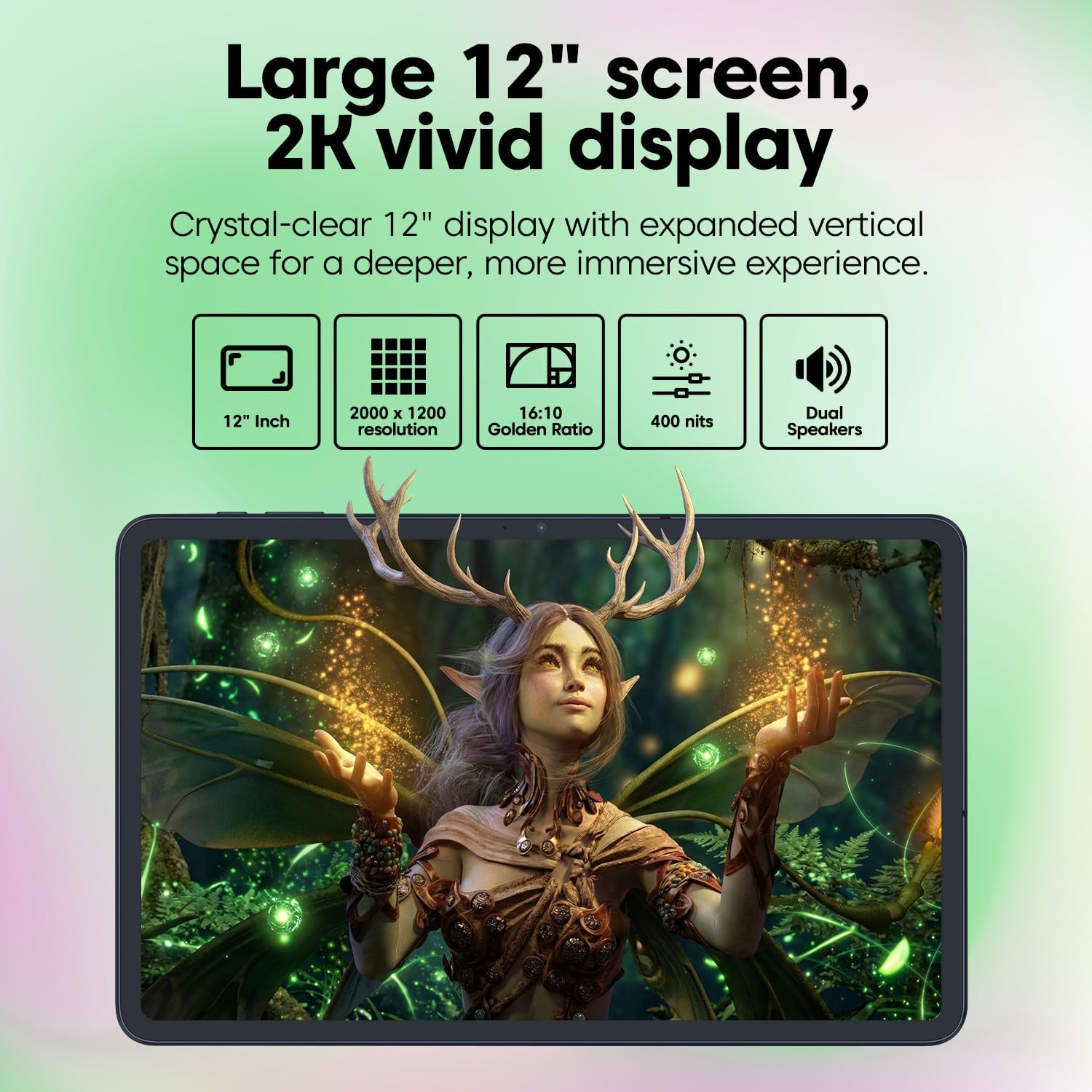 Fusion5 2026 Version 12" 2K Display Windows 11 Tablet PC with Stylus Pen - Built in USA - 12GB DDR5 RAM 512GB SSD, 13th Gen CPU, 12 inch Windows Tablet Computer, Built-in Fan, Fast Charging, Metallic - Image 3