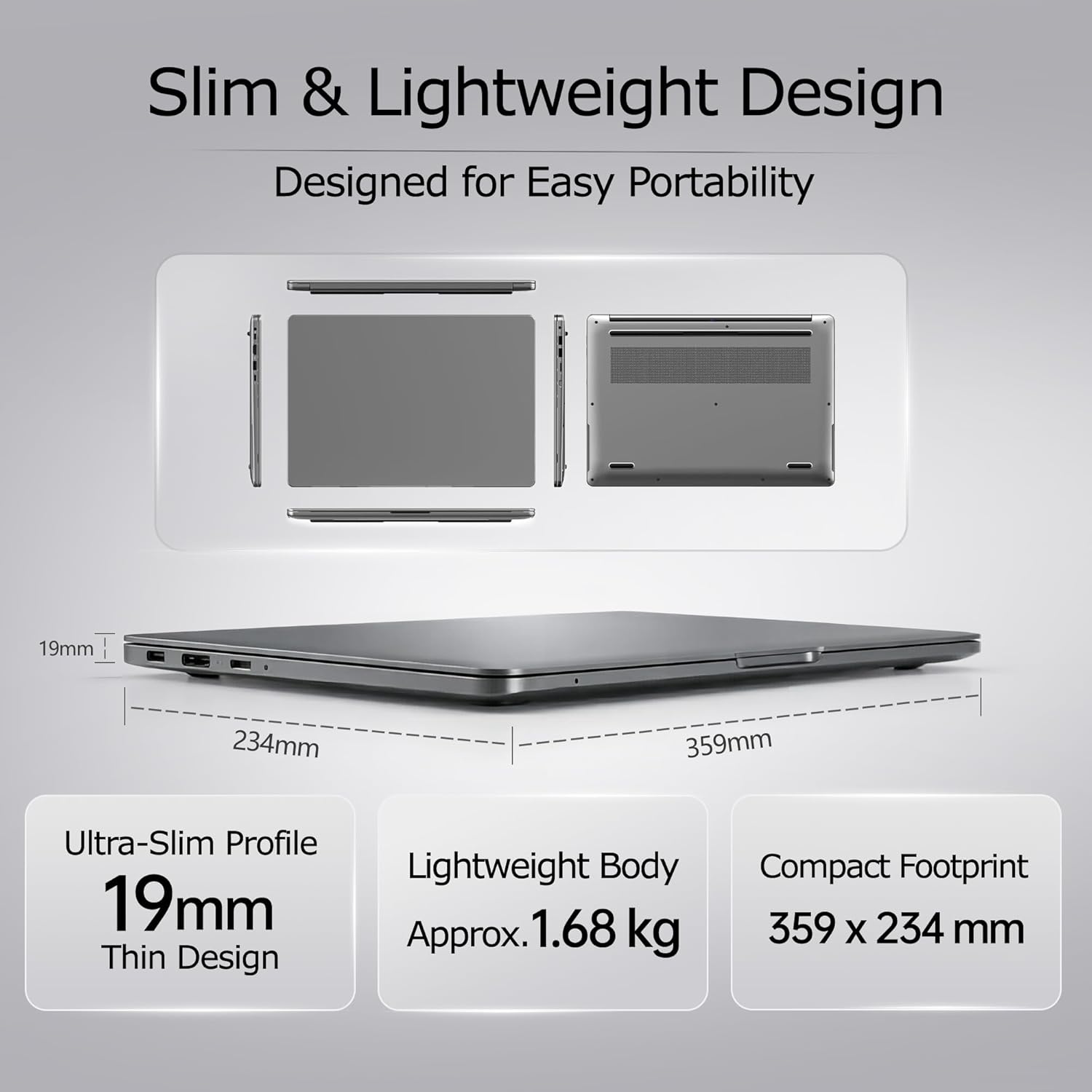 15.6" 2-in-1 Touchscreen Laptop Computer, AMD A9 Processor up to 3.2GHz, 8GB RAM 256GB SSD, Convertible Notebook with IPS FHD Display, USB-C, WiFi, Win11 Laptop for Work, Study & Home - Image 7